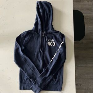 Hollister Dark Blue Zip-Up Hoodie Size M